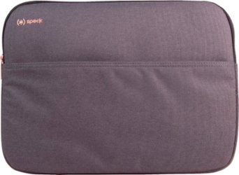 Speck - Transfer Pro Pocket Sleeve for 14" Laptop - City Gray/Rose Gold Pink - Front_Zoom