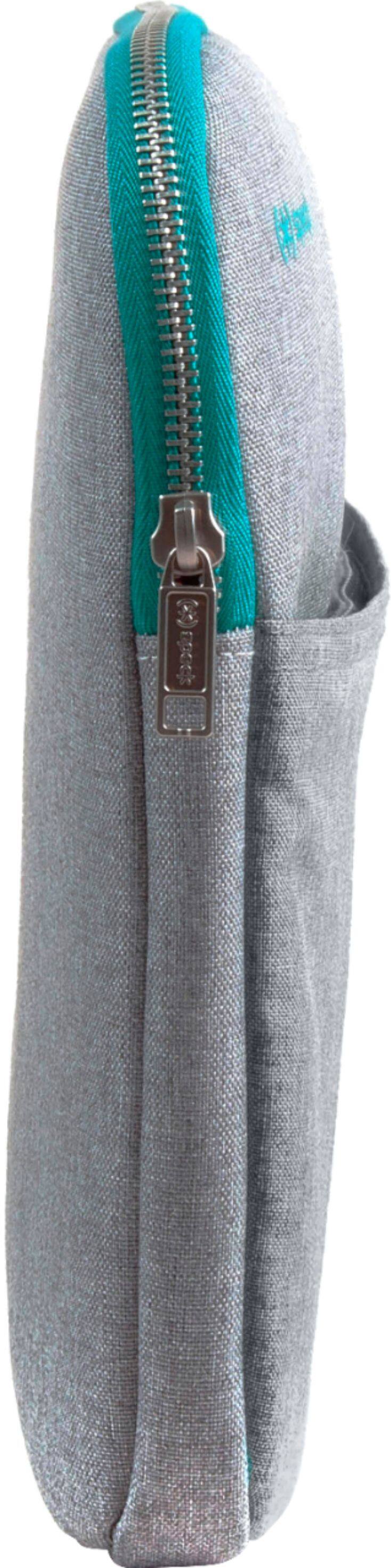 Speck Transfer Pro-Pocket Universal 15-16 Inch Laptop Sleeve with Front Pocket - Durable Protective Case for Laptops and Tablets - Compatible with MacBook Computers - Sweater Grey/Biscay Teal