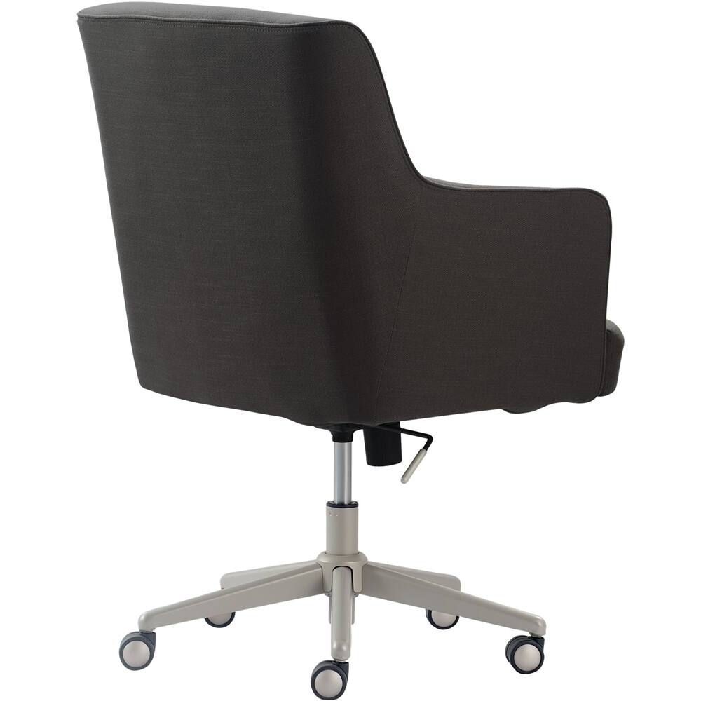 Alt View 11. Finch - Home Office Chair in Modern Design with Cushioned Seat Stainless Steel Base Swivel & Tilt Adjustable Height Twill Fabric - Gray.