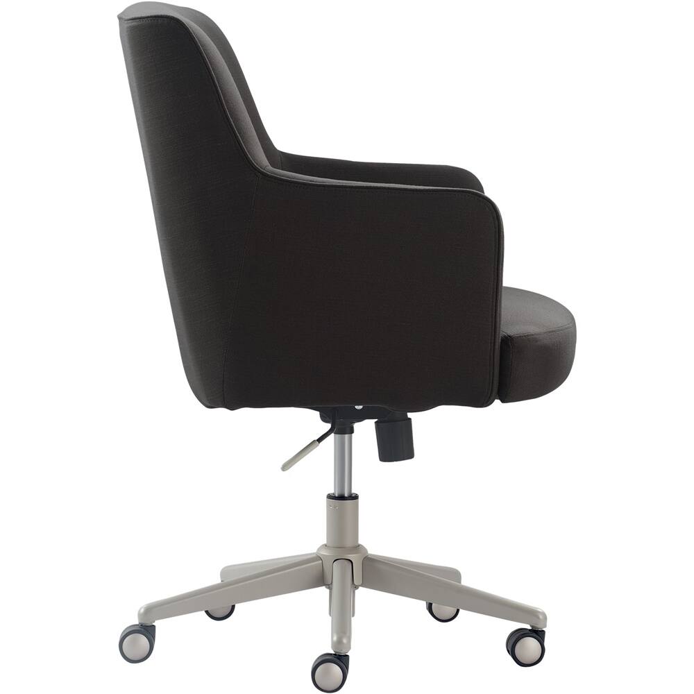 Alt View 13. Finch - Home Office Chair in Modern Design with Cushioned Seat Stainless Steel Base Swivel & Tilt Adjustable Height Twill Fabric - Gray.