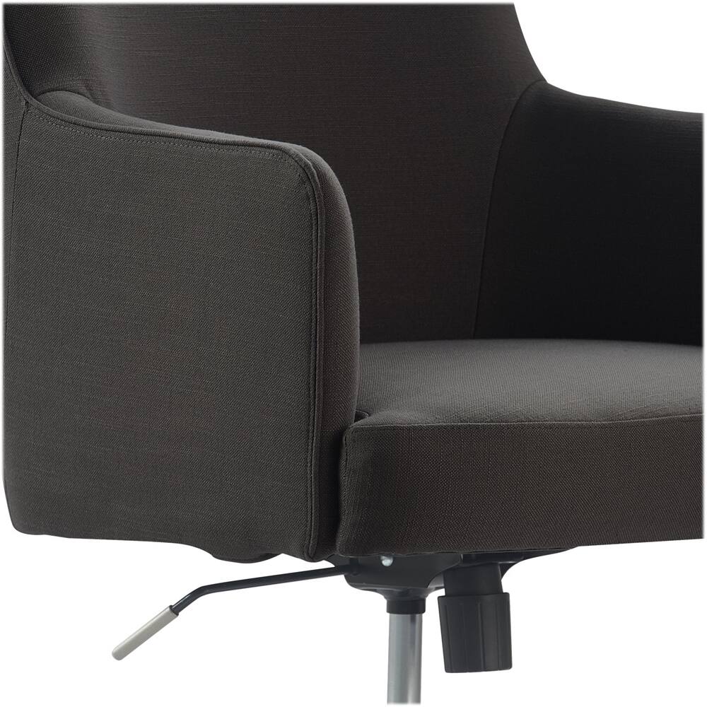 Alt View 14. Finch - Home Office Chair in Modern Design with Cushioned Seat Stainless Steel Base Swivel & Tilt Adjustable Height Twill Fabric - Gray.