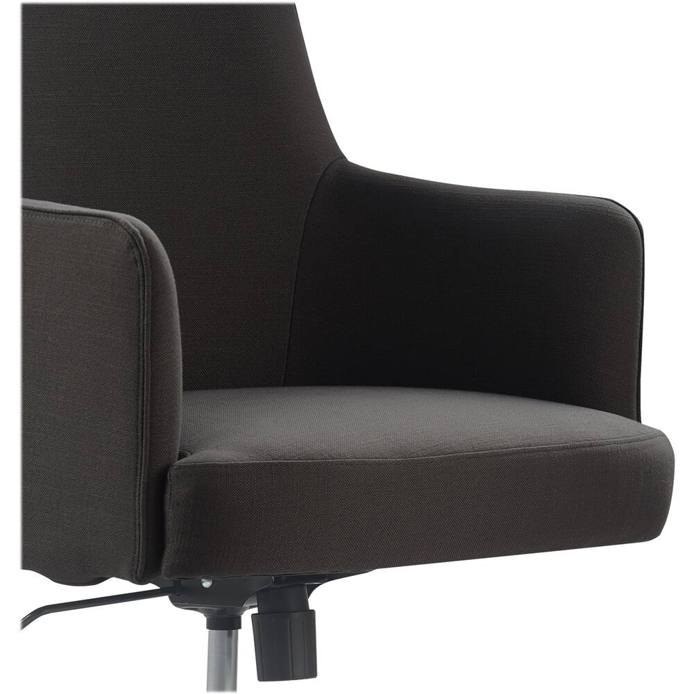 Alt View 16. Finch - Home Office Chair in Modern Design with Cushioned Seat Stainless Steel Base Swivel & Tilt Adjustable Height Twill Fabric - Gray.