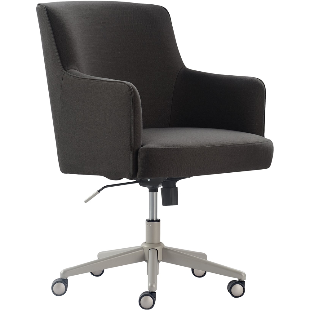 Left View: Finch - Belmont Modern Twill Home Office Chair - Gray