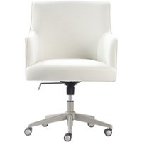 Finch - Belmont Modern Twill Home Office Chair - Gray/Ivory - Front_Zoom