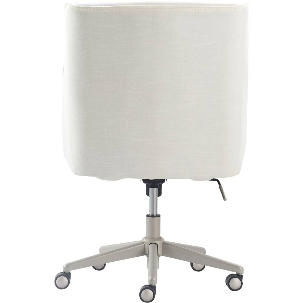 Alt View 12. Finch - Home Office Chair in Modern Design with Cushioned Seat Stainless Steel Base Swivel & Tilt Adjustable Height Twill Fabric - Gray/Ivory.
