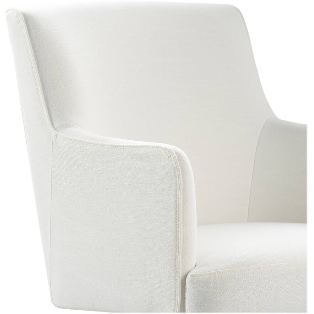 Alt View 15. Finch - Home Office Chair in Modern Design with Cushioned Seat Stainless Steel Base Swivel & Tilt Adjustable Height Twill Fabric - Gray/Ivory.