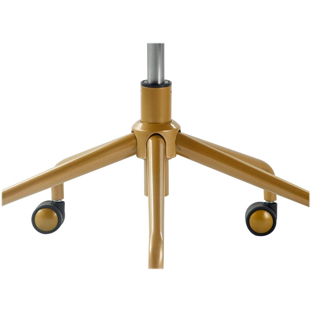 Alt View 17. Elle Decor - Giselle Mid-Century Modern Fabric Executive Chair - Gold/Velvet Blue.