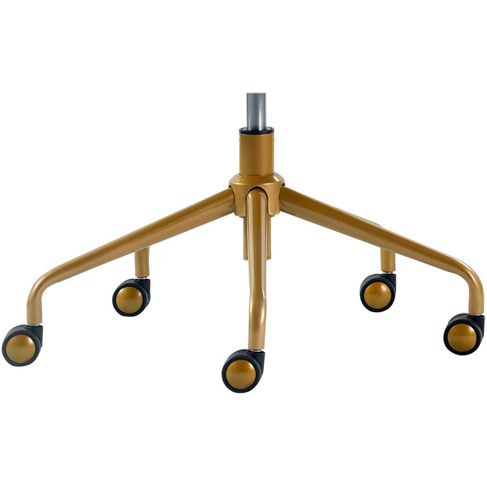 Alt View 18. Elle Decor - Giselle Mid-Century Modern Fabric Executive Chair - Gold/Velvet Blue.