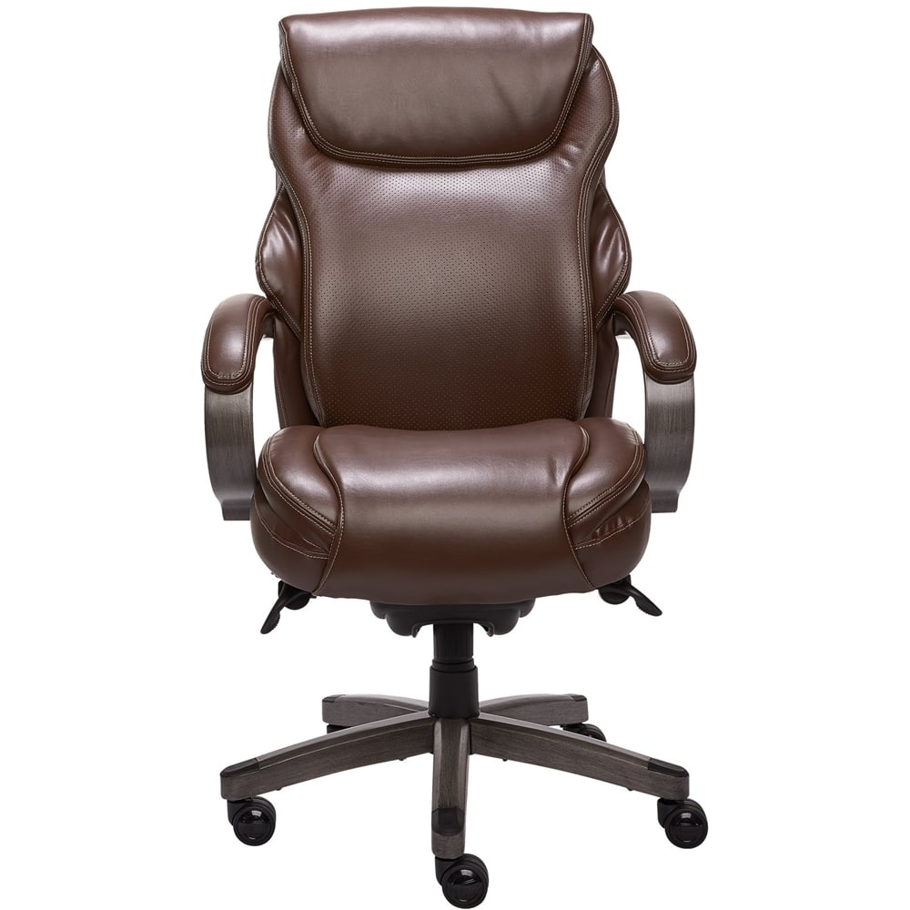 Front. La-Z-Boy - Premium Hyland Executive Office Chair - Gray/Brown.