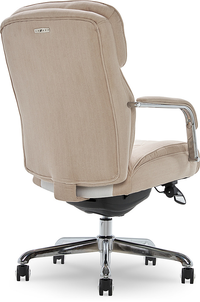 Best Buy La Z Boy Sutherland Fabric Office Chair Cream Polished Chrome Chr10048d