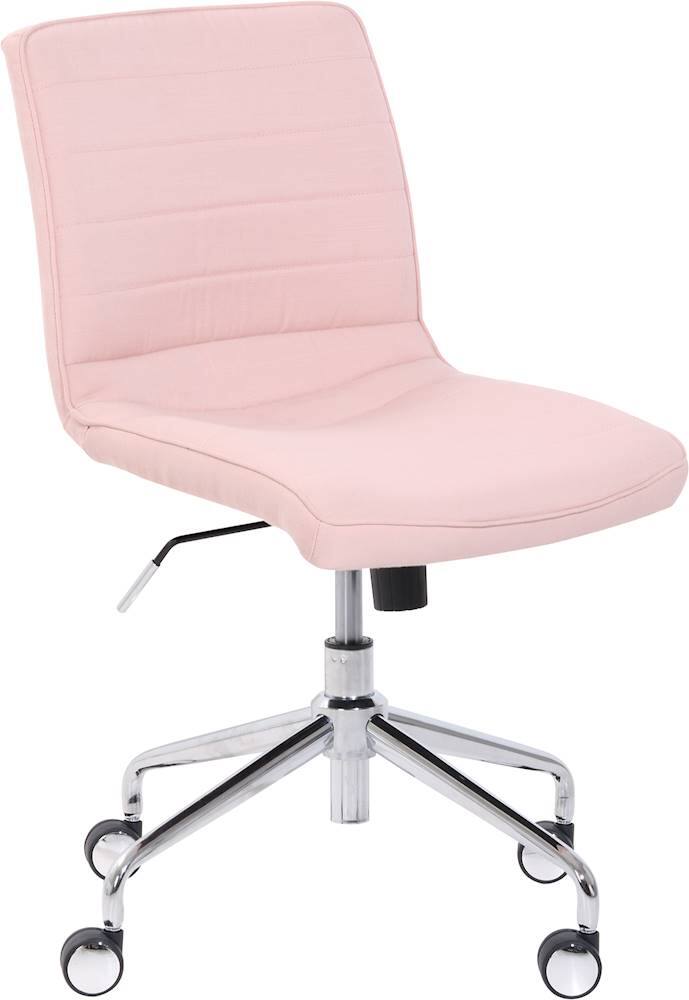 Angle. Adore Decor - Linen Fabric Task Chair - French Pink.