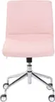 Front. Adore Decor - Linen Fabric Task Chair - French Pink.