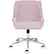 Front. Adore Decor - Office Guest Chair with Lumbar Support & Adjustable Height Conference Reception Chair with Soft Fabric Seat & Swivels - French Pink.