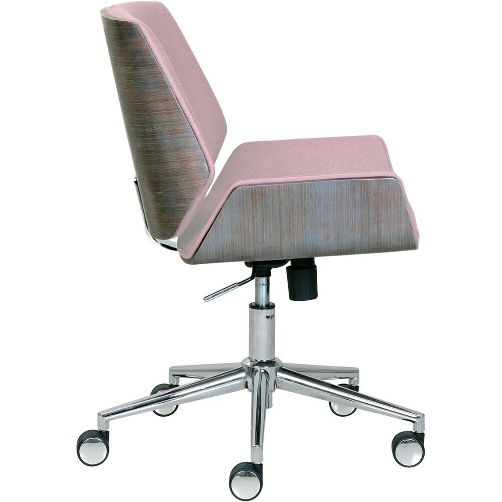 Alt View 12. Adore Decor - Office Guest Chair with Lumbar Support & Adjustable Height Conference Reception Chair with Soft Fabric Seat & Swivels - French Pink.