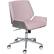 Left. Adore Decor - Office Guest Chair with Lumbar Support & Adjustable Height Conference Reception Chair with Soft Fabric Seat & Swivels - French Pink.