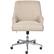Front. Serta - Leighton Modern Twill Fabric Home Office Chair - Chrome/Light Beige.