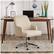 Left. Serta - Leighton Modern Twill Fabric Home Office Chair - Chrome/Light Beige.