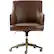 Front. Finch - Belmont Modern Bonded Leather Home Office Chair - Bronze/Cognac Brown.