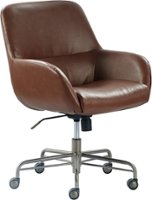 Finch - Forester Modern Bonded Leather Office Chair - Cognac Brown - Front_Zoom