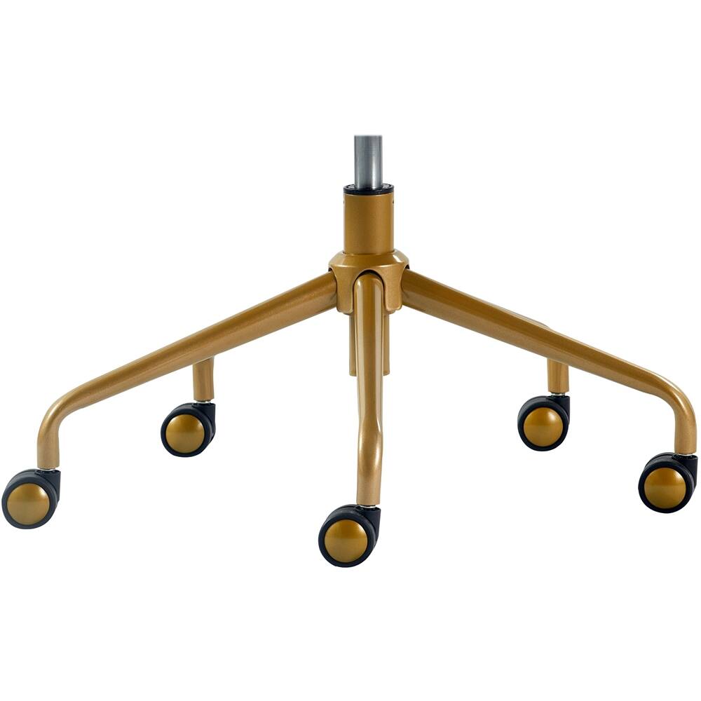 Alt View 16. Elle Decor - Giselle Mid-Century Modern Fabric Executive Chair - Gold/Velvet Cream.