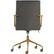 Alt View 12. Elle Decor - Giselle Mid-Century Modern Fabric Executive Chair - Gold/Light Gray Velvet.