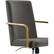 Alt View 14. Elle Decor - Giselle Mid-Century Modern Fabric Executive Chair - Gold/Light Gray Velvet.