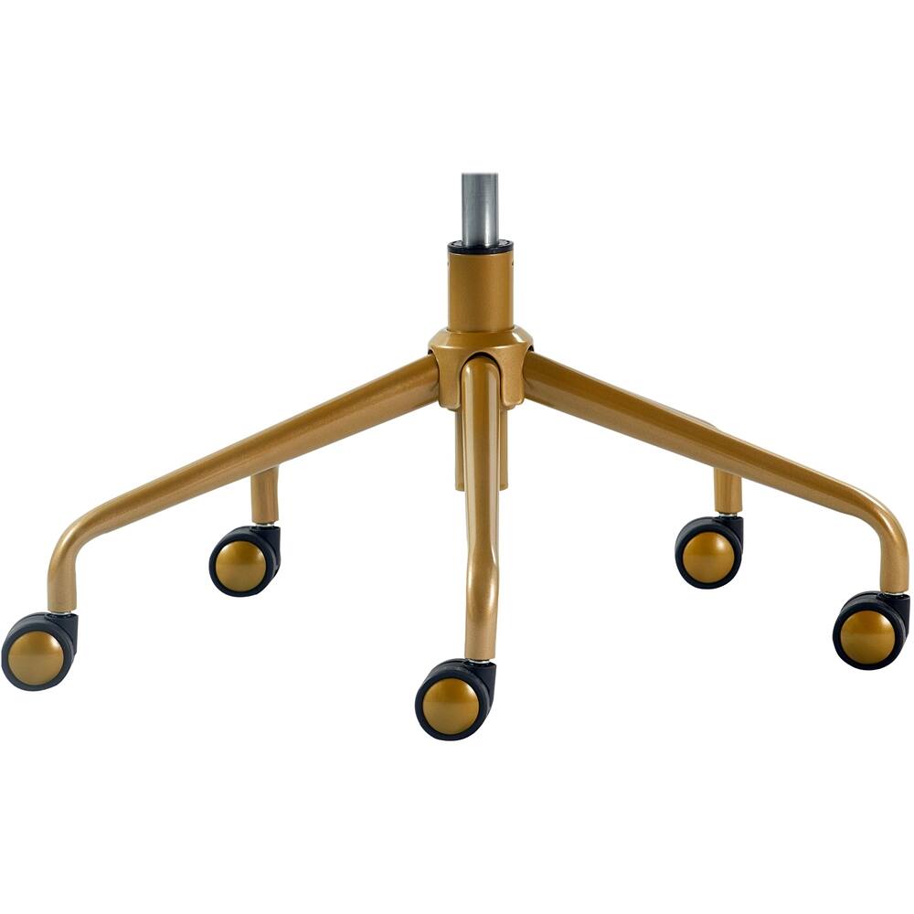 Alt View 18. Elle Decor - Giselle Mid-Century Modern Fabric Executive Chair - Gold/Light Gray Velvet.