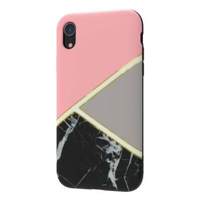 ArtsCase - StrongFit Designers Cutesy by CAS Case for Apple® iPhone® XR - Pink/Gray/Black
