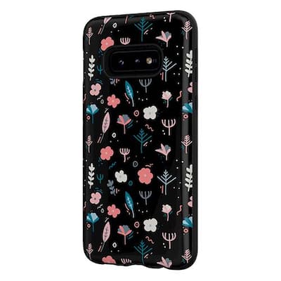 ArtsCase - StrongFit Designers Whimsical Floral by allgirls Case for Samsung Galaxy S10e - White/Pink/Blue/Black