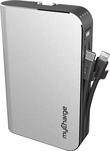 myCharge - HUBMAX Universal 10,050 mAh Portable Charger for Most Mobile Devices - Silver