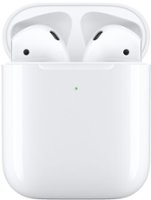 Apple - Geek Squad Certified Refurbished AirPods with Wireless Charging Case (Latest Model) - White - Front_Zoom