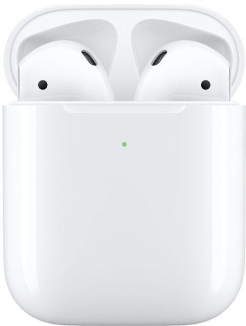 Apple - Geek Squad Certified Refurbished AirPods with Wireless Charging Case (Latest Model) - White
