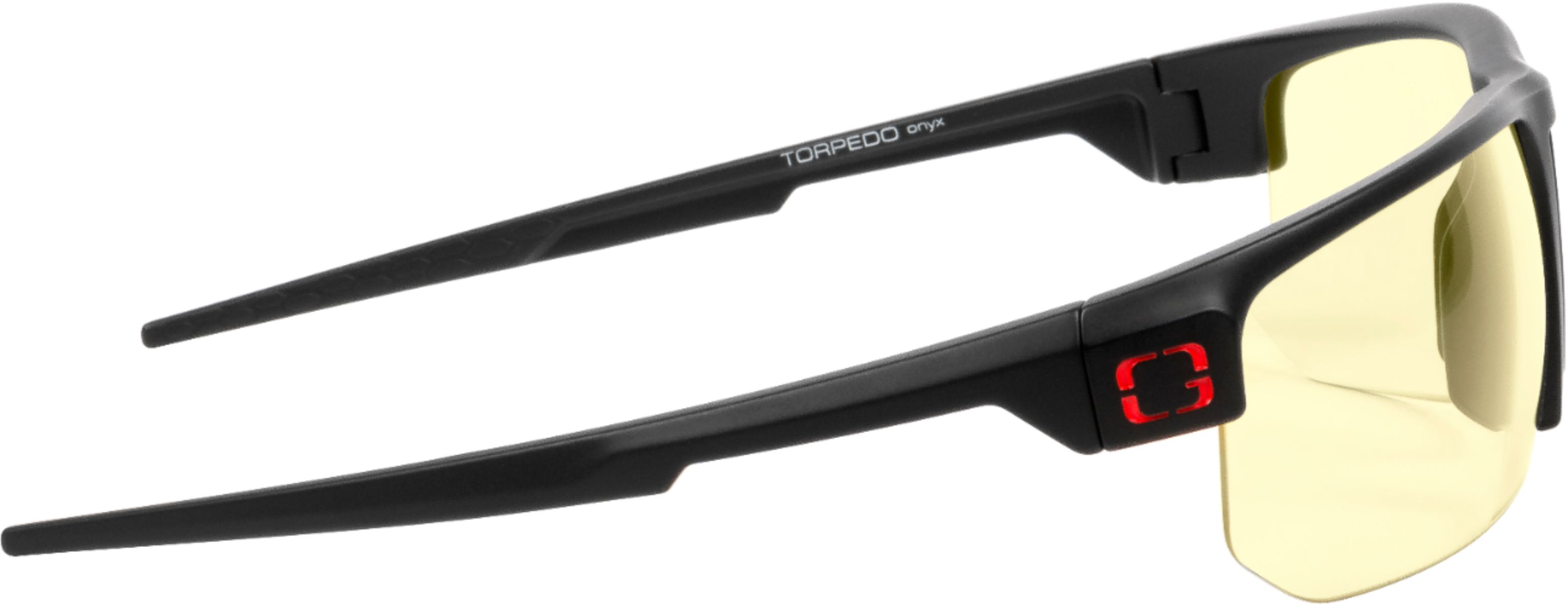Left View: GUNNAR - Blue Light Gaming & Computer Glasses - Torpedo - Onyx