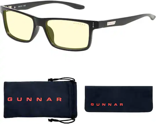 Front. GUNNAR - GUNNAR - Vertex Computer Glasses with Blue Light Reduction , Amber Lenses - Onyx.