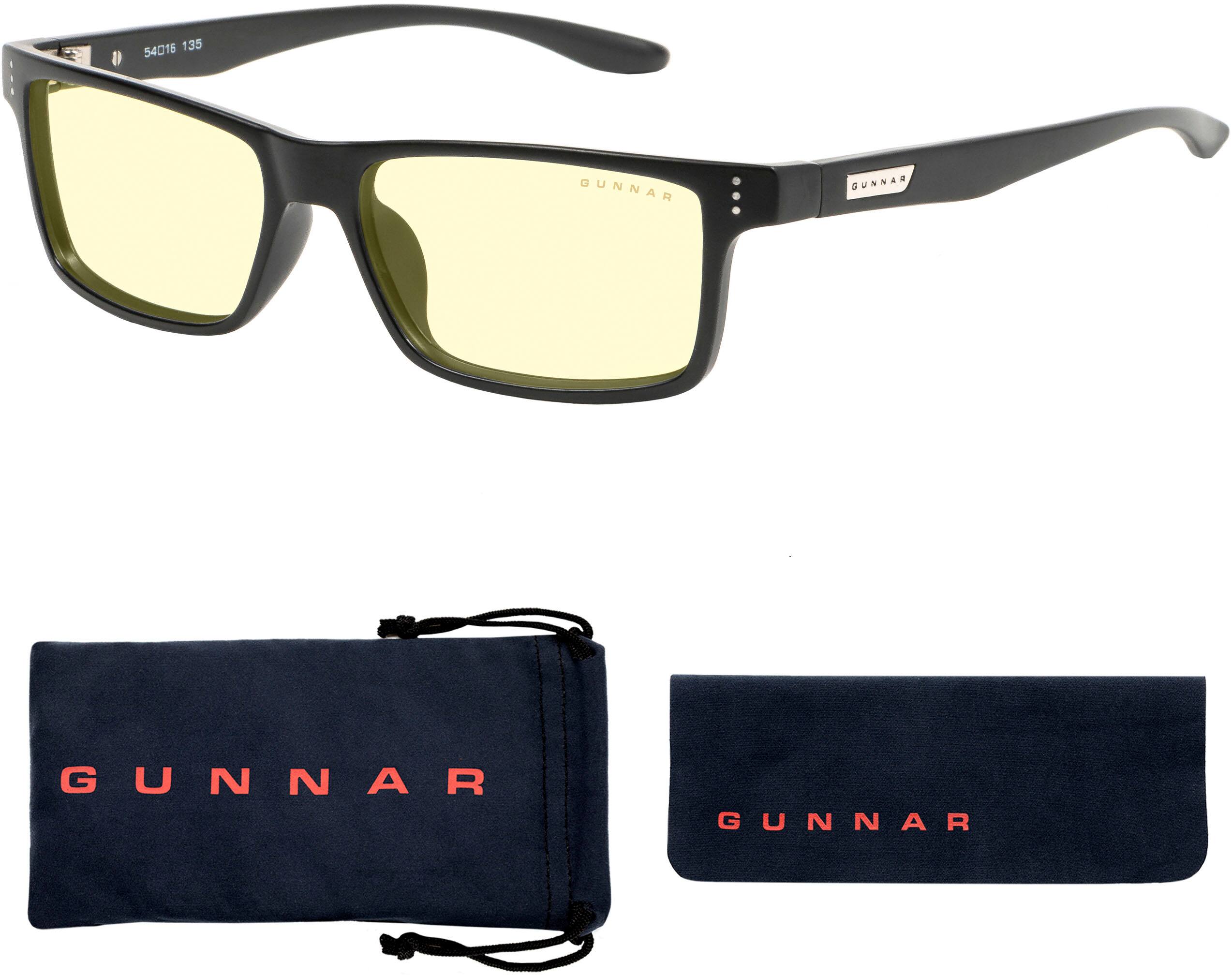 Front. GUNNAR - GUNNAR - Vertex Computer Glasses with Blue Light Reduction , Amber Lenses - Onyx.