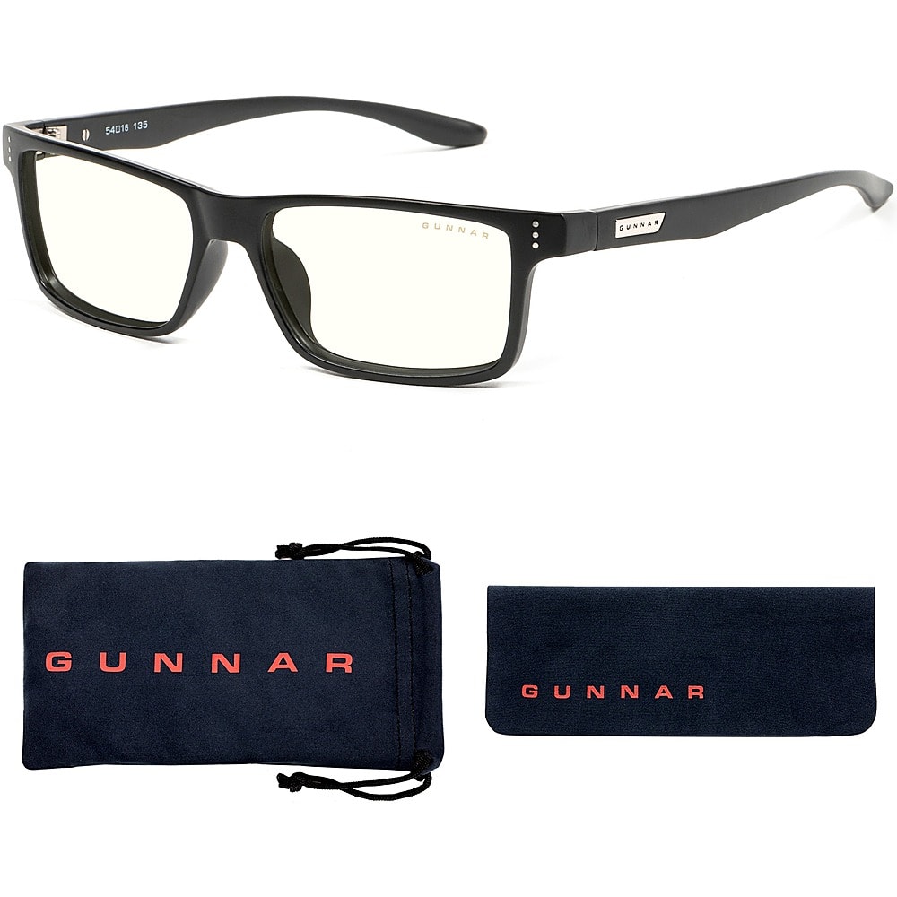Front. GUNNAR - Blue Light Gaming & Computer Glasses - Vertex - Onyx.