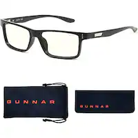 GUNNAR - Vertex Computer Glasses with Blue Light Reduction , Clear Lenses - Onyx - Front_Zoom