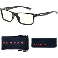 Front. GUNNAR - Blue Light Gaming & Computer Glasses - Vertex - Onyx.