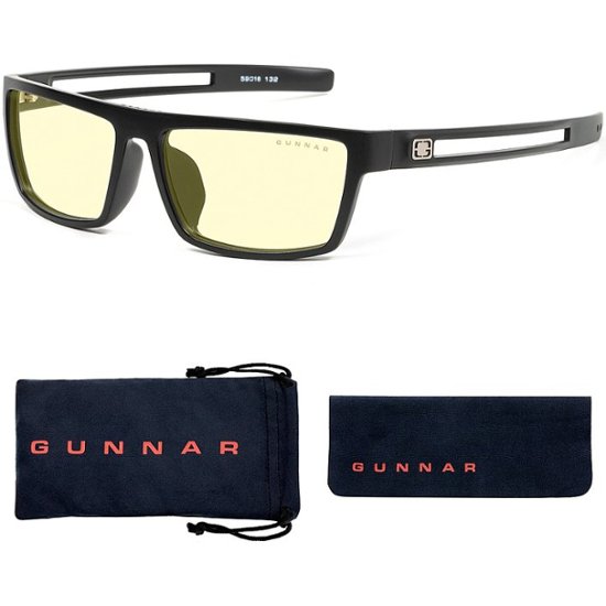 Front Zoom. Gunnar - Valve Gaming Glasses with Anti-reflective Scratch-resistant Coating and Blue Light Reduction, Amber Lenses - Onyx.