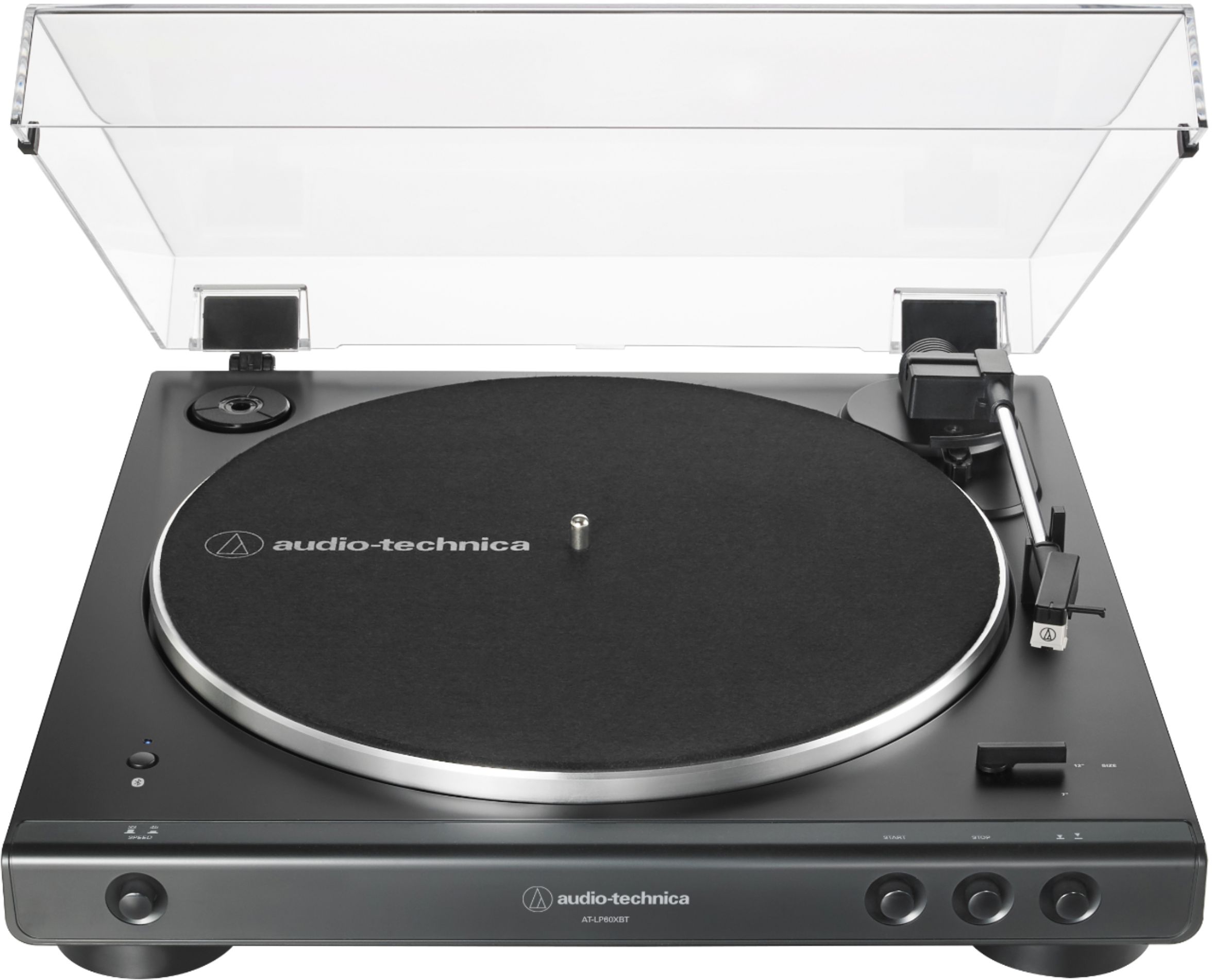 Zoom in on Front Zoom. Audio-Technica - ATLP60XBT Bluetooth Stereo Turntable - Black.