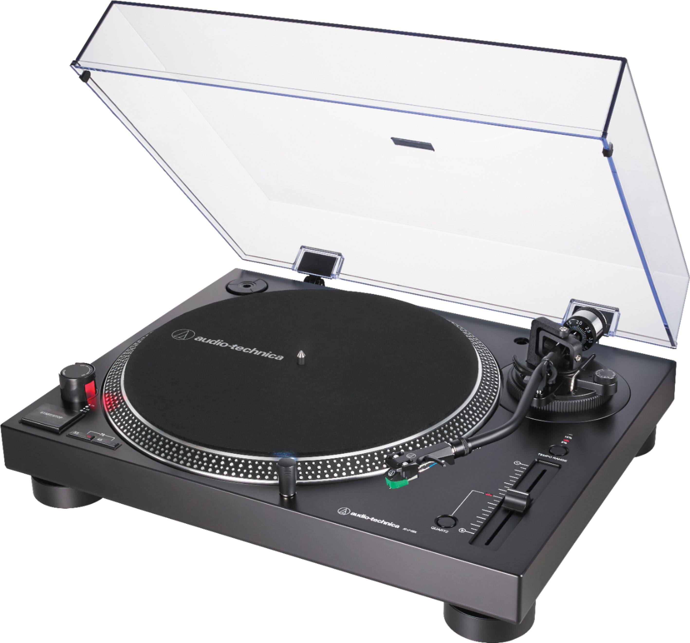 Left. Audio-Technica - Stereo Turntable - Black.