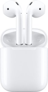 Apple - Geek Squad Certified Refurbished AirPods with Charging Case (2nd generation) - White