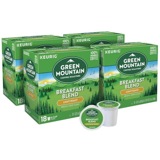 Green Mountain Coffee Breakfast Blend K-cup Pods (72-pack) 5000204211 