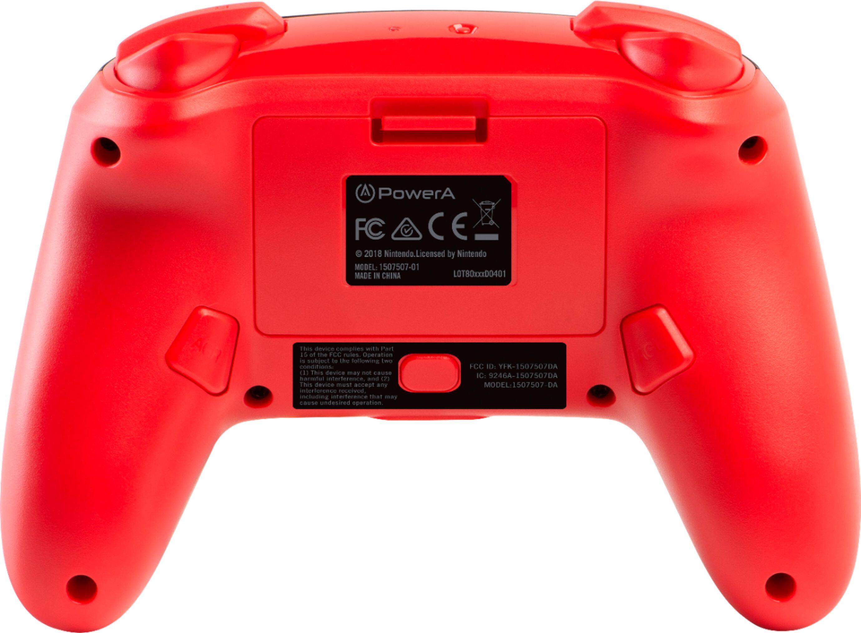 Back. PowerA - Enhanced Wireless Controller for Nintendo Switch - Black.