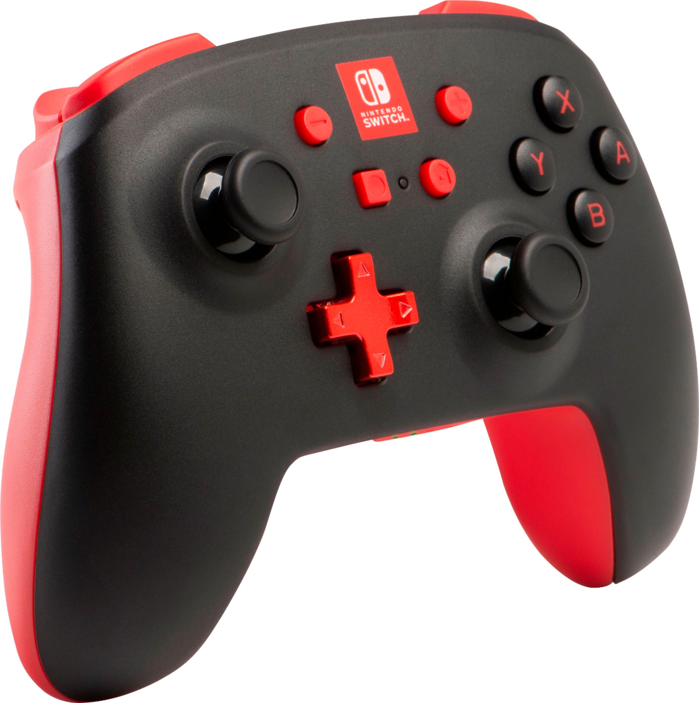 Angle View: PowerA - Enhanced Wireless Controller for Nintendo Switch - Black