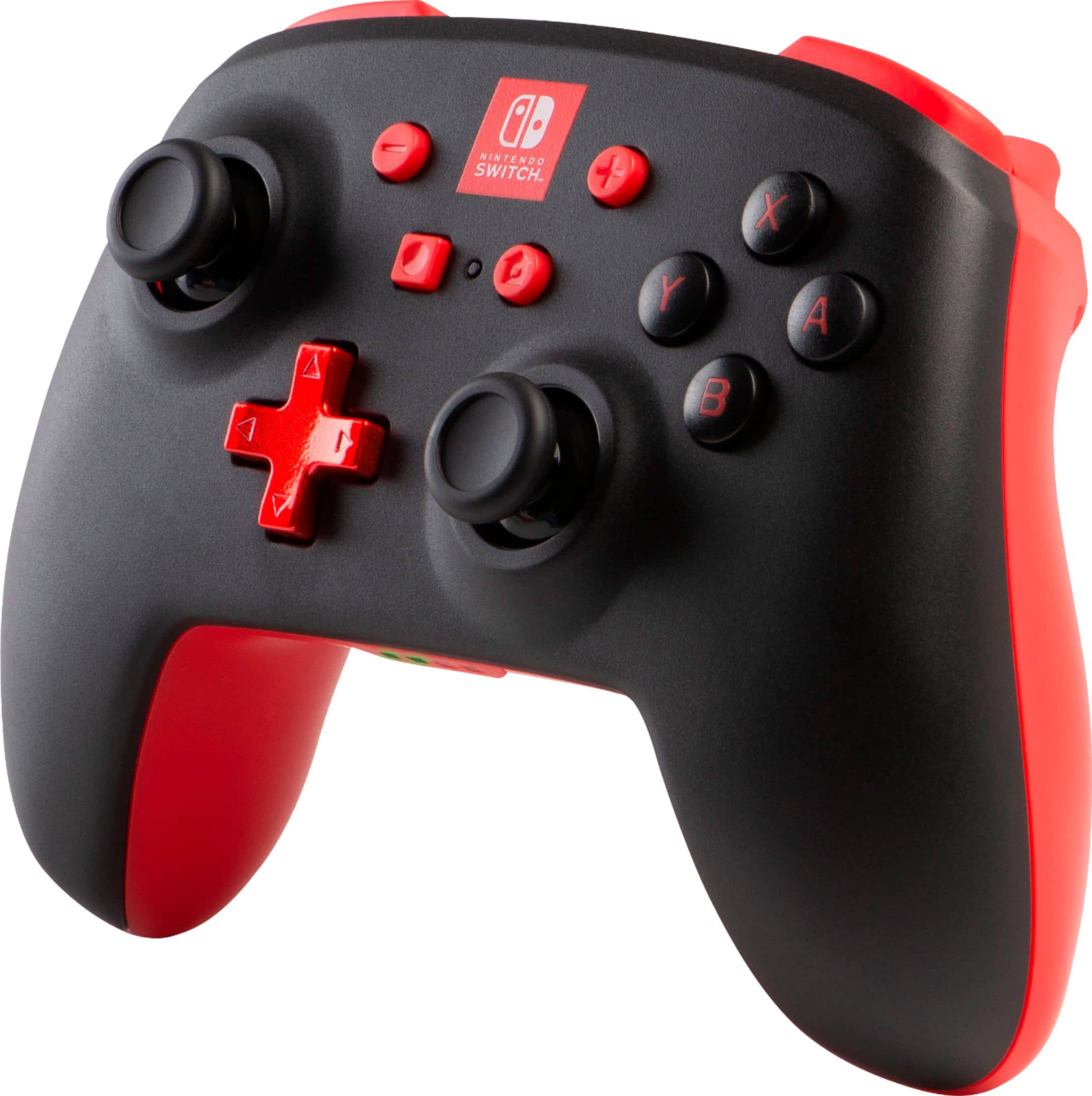 Left. PowerA - Enhanced Wireless Controller for Nintendo Switch - Black.