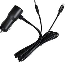 iSimple - 3.3" Charging and Streaming Cable - Black - Front_Zoom
