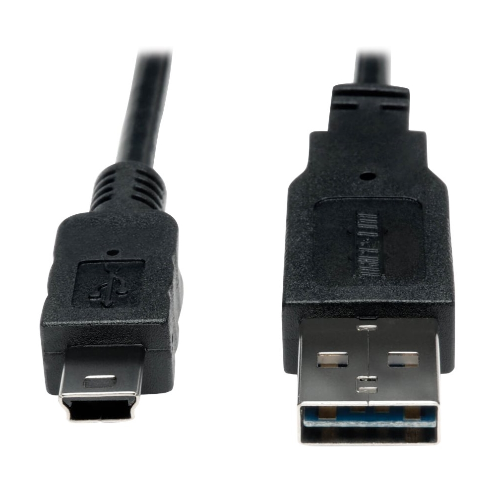 Angle View: Tripp Lite - 3' Mini-USB-to-USB Type A Cable - Black