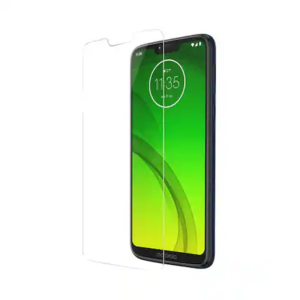 Angle. SaharaCase - SaharaCase ZeroDamage Tempered Glass Screen Protector for Motorola Moto G7 Power - Clear.