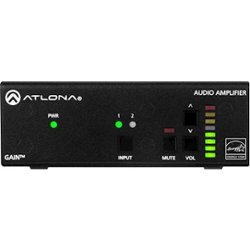 Atlona - Gain 60W 2.0-Ch. Stereo/Mono Power Amplifier - Black - Front_Zoom